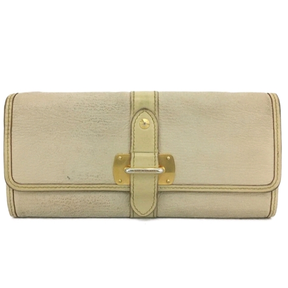 Louis Vuitton Cream Clutch with Gold Accents - Picture 1 of 8
